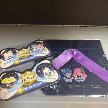 산리오 Happy 복권 기프트 파우치 리틀트윈스타 키키라라 캔뱃지