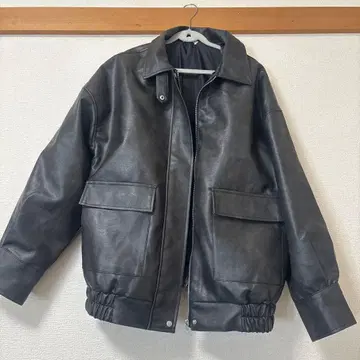 블랙 가죽 자켓