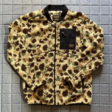 BURTON 카모플라주 패턴 플리스 자켓 M