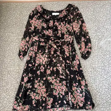 laBala 꽃무늬 쉬폰 원피스 38