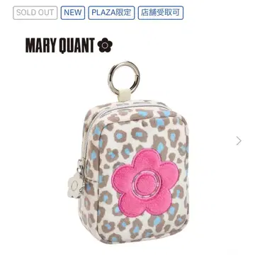 PLAZA MARY QUANT 마리콴트 카라비너 포함 파우치 레오파드