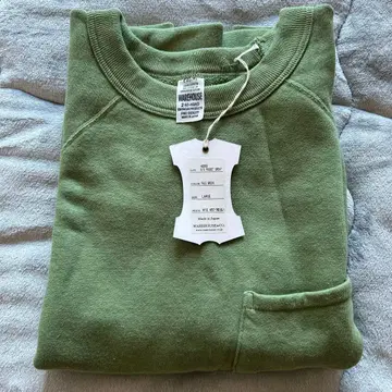 WAREHOUSE POCKET SWEAT L 사이즈 파레 그린