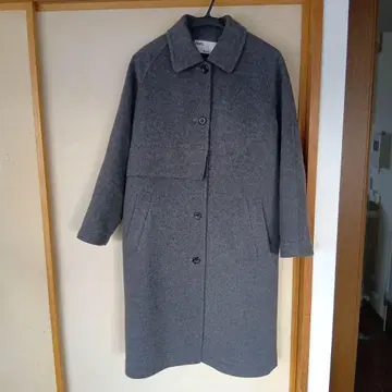 이 사토 isato 그레이 울 롱 코트