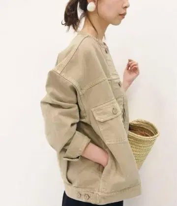 IENA 컬러 치노 리메이크 루즈 블루종 베이지 36