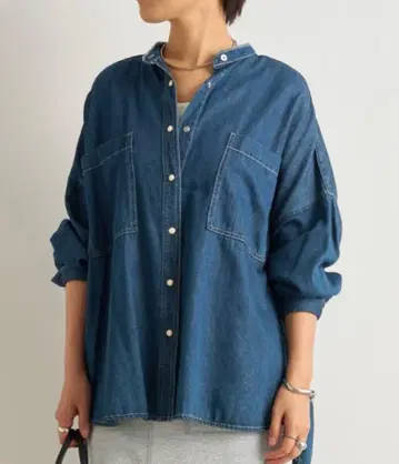 앤디콜 데님 빅 셔츠