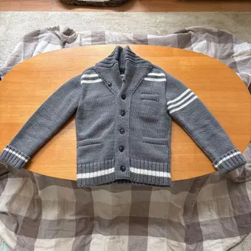 BLUE/BLUE 그레이 스트라이프 가디건 M