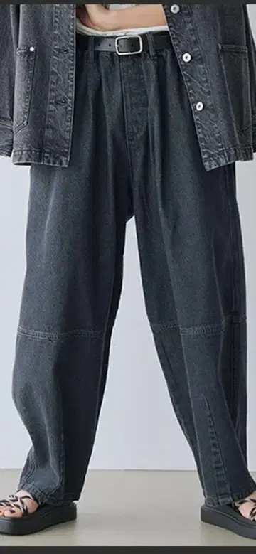 studio CLIP 배럴 데님 팬츠 [ CLIP denim ] 라스트