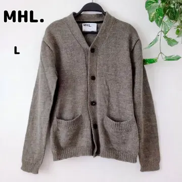 새상품급 최근 MHL 마가렛호웰 니트 가디건 L 카키