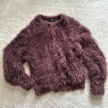 COCODEAL 퍼 라이크 롱 니트 가디건 M