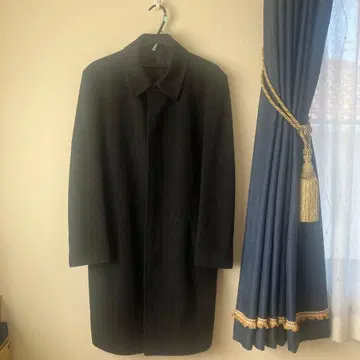 COMME CA ISM 다크 그레이 롱 코트 L