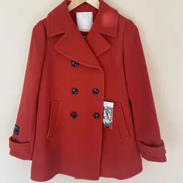 carnelian 울 피 코트 오렌지