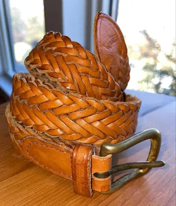 영국제 랄프 로렌 가죽 메쉬 벨트 36