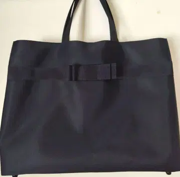 해피 클로버 나일론 새틴 빅 토트