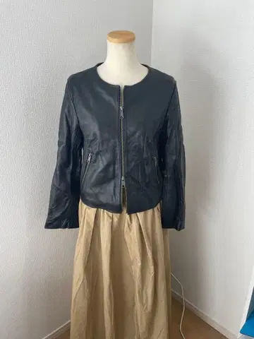 JOYMAKER 택 포함 새상품 부드러운 더블 지퍼 가죽 자켓