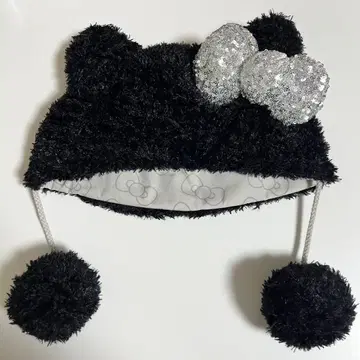 USJ 헬로키티 폼폼 포함 햇 모자