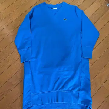 라코스테 LACOSTE V넥 맨투맨 원피스 블루