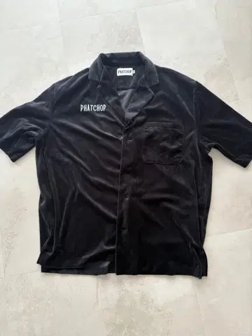 PHATCHOP 블랙 반팔 워크 셔츠 KEBOZ
