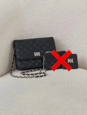 Darich DD 로고 퀼팅 트래블 세트 BLK 지갑 백