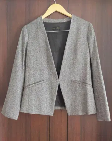 YAMADAYA aga 노카라 자켓 그레이 캐시미어 울 혼방