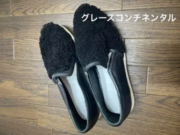 미사용! 그레이스 콘티넨탈 보아 스니커즈 슬립온