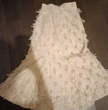 CELFORD 프린지 롱 스커트 아이보리