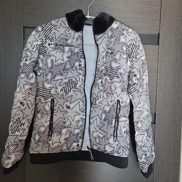 PING 별 패턴 자켓 S 사이즈 흑백