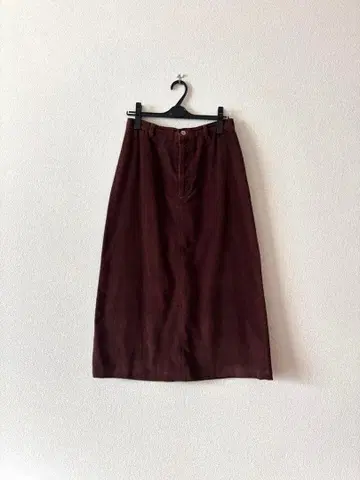 랄프 로렌 코듀로이 롱 스커트 브라운 L