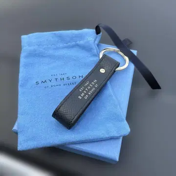 SMYTHSON 블랙 가죽 키링
