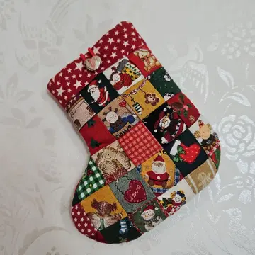 패치워크 크리스마스 미니미니 부츠