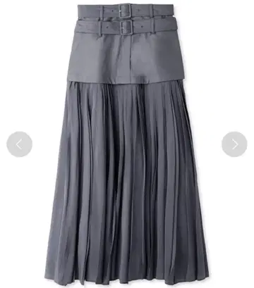 SNIDEL 더블 벨트 플리츠 스커트 0