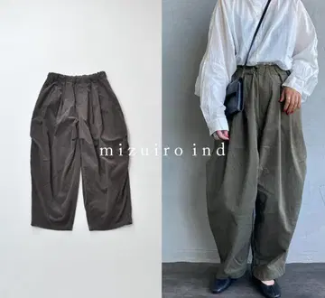 새상품급 mizuiro ind 미즈이로 인드 코듀로이 와이드 카고 팬츠