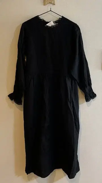 택 포함 새상품! 린넨 레이스 원피스