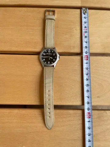 eddie bauer 블랙 다이얼 가죽 캔버스