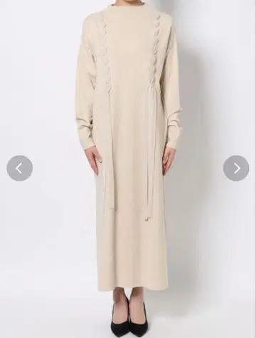 LAGUNA MOON 핸드 스티치 테이프 니트 원피스