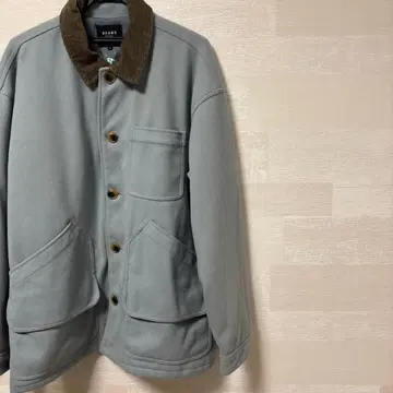 BEAMS HEART 빔즈하트 멜톤 커버올 블루 L