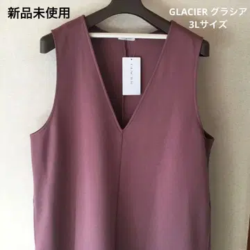 [ GLACIER 그라시아 ] V넥 오버롤 스커트 퍼플 3L