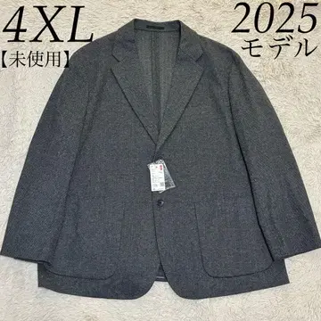 UNIQLO [ 미사용 택 포함 ] 4XL 5L 헤링본 언컨 자켓