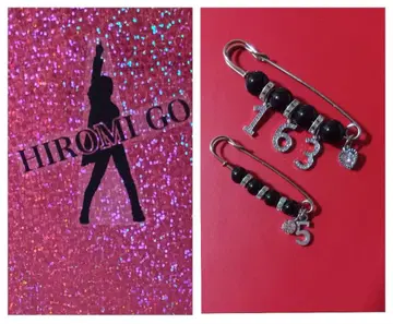 세련된 핀 브로치 대소 2개 세트 B