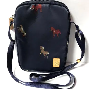 러셋 숄더백 말 패턴 네이비 스마트폰 숄더