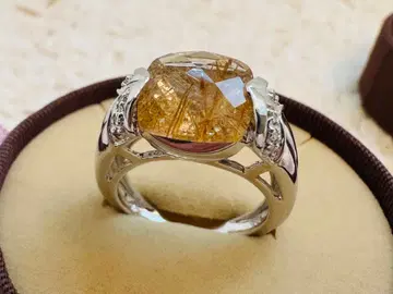 보석질 루틸 쿼츠 실버 925 반지