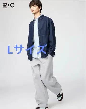 유니클로C 맨투맨 와이드 팬츠