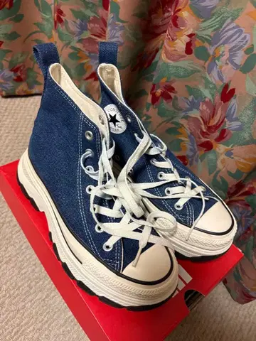 Converse All Star 데님 통굽 하이컷 트렉 웨이브
