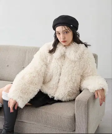 INGNI 스텐 칼라 푸들 에코 퍼 블루종