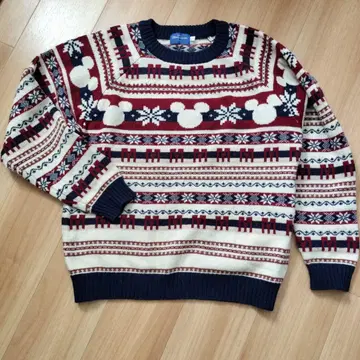 미키마우스 패턴 두꺼운 원단 니트 스웨터