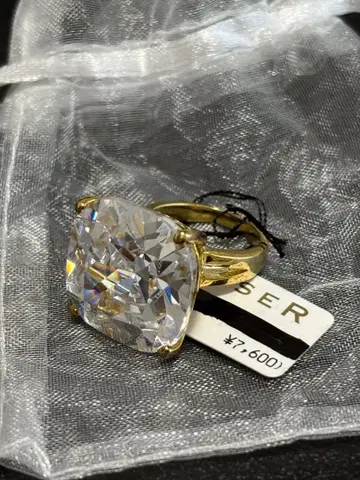 dresser 도레서 반지 유리 반지 빈티지 화이트 투명 클리어