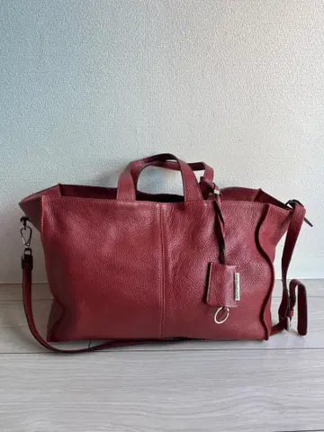 새상품급 지아니카리니 천연 가죽 토트백 2way 주름 가죽