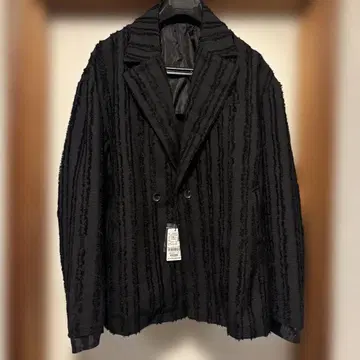 [ 새상품 ] JUNRED 테일러드 자켓 블랙 스트라이프 M 사이즈