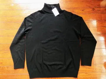 레어 XL 100% 캐시미어 터틀넥 스웨터 블랙 유니클로 UNIQLO