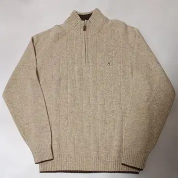 허시파피 하프 지퍼 울 스웨터 니트 하이넥 강아지 y2k