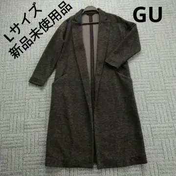 GU 다크 그레이 롱 코트